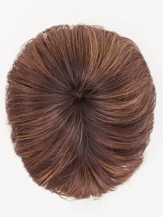 CHOCOLATE ROOTED 830.27.6 | Medium and Dark Brown with Light Auburn and Dark Strawberry Blonde Blend with Shaded Roots