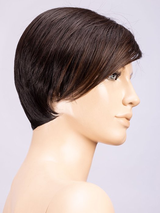 ESPRESSO LIGHTED 2.4.8 | Black/Dark Brown with Darkest Brown Blend and Medium Brown Highlights Throughout and Concentrated in the Front with Shaded Roots