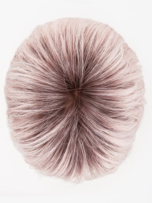 PASTEL ROSE ROOTED | Pearl Platinum and Lightest Ash Blonde with Rose Pink Blend and Shaded Roots