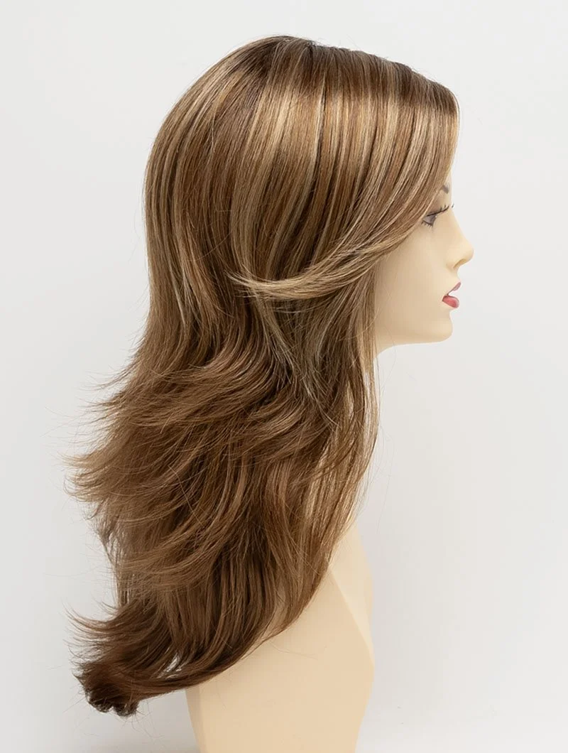  CREAMED COFFEE | Medium Brown roots and base with Cinnamon and Golden Blonde highlights 