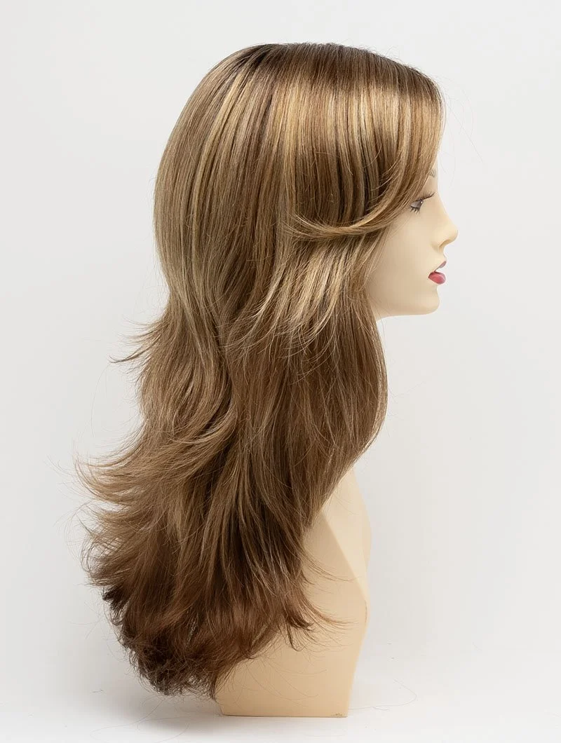  GOLDEN NUTMEG | Medium Brown roots with overall Warm Cinnamon base and Golden Blonde highlights 
