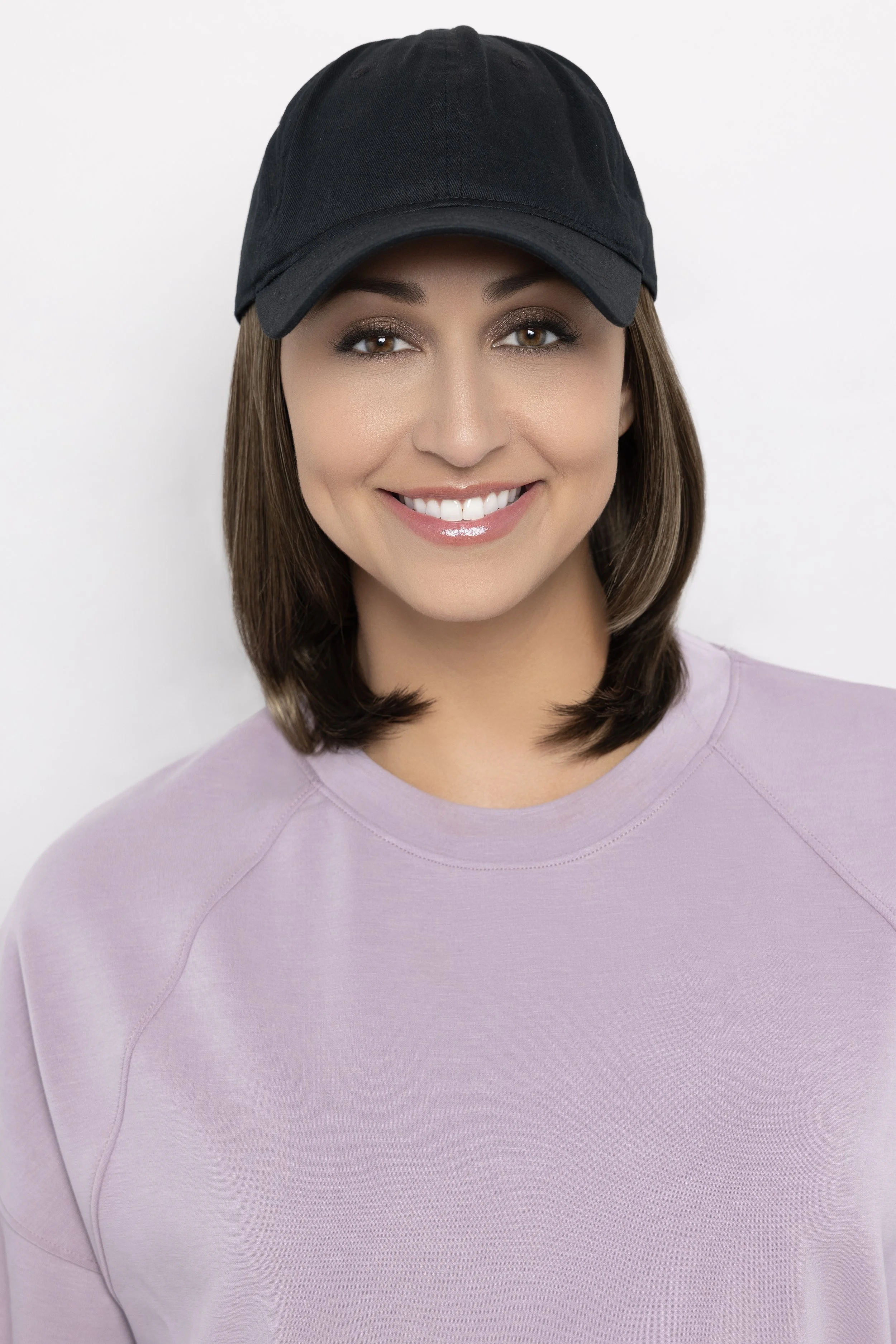 Classic Hat Black | Baseball Cap with Hair Sewn in