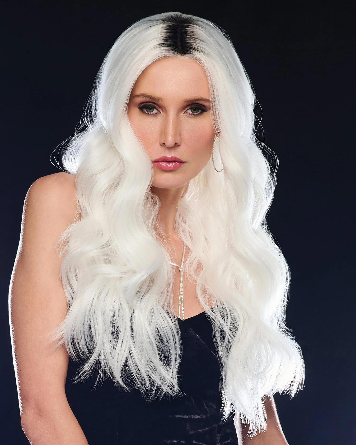 Ethereal Ice by Hairdo | Heat-Friendly Long Wavy Wig (Lace Front + Mono Part)