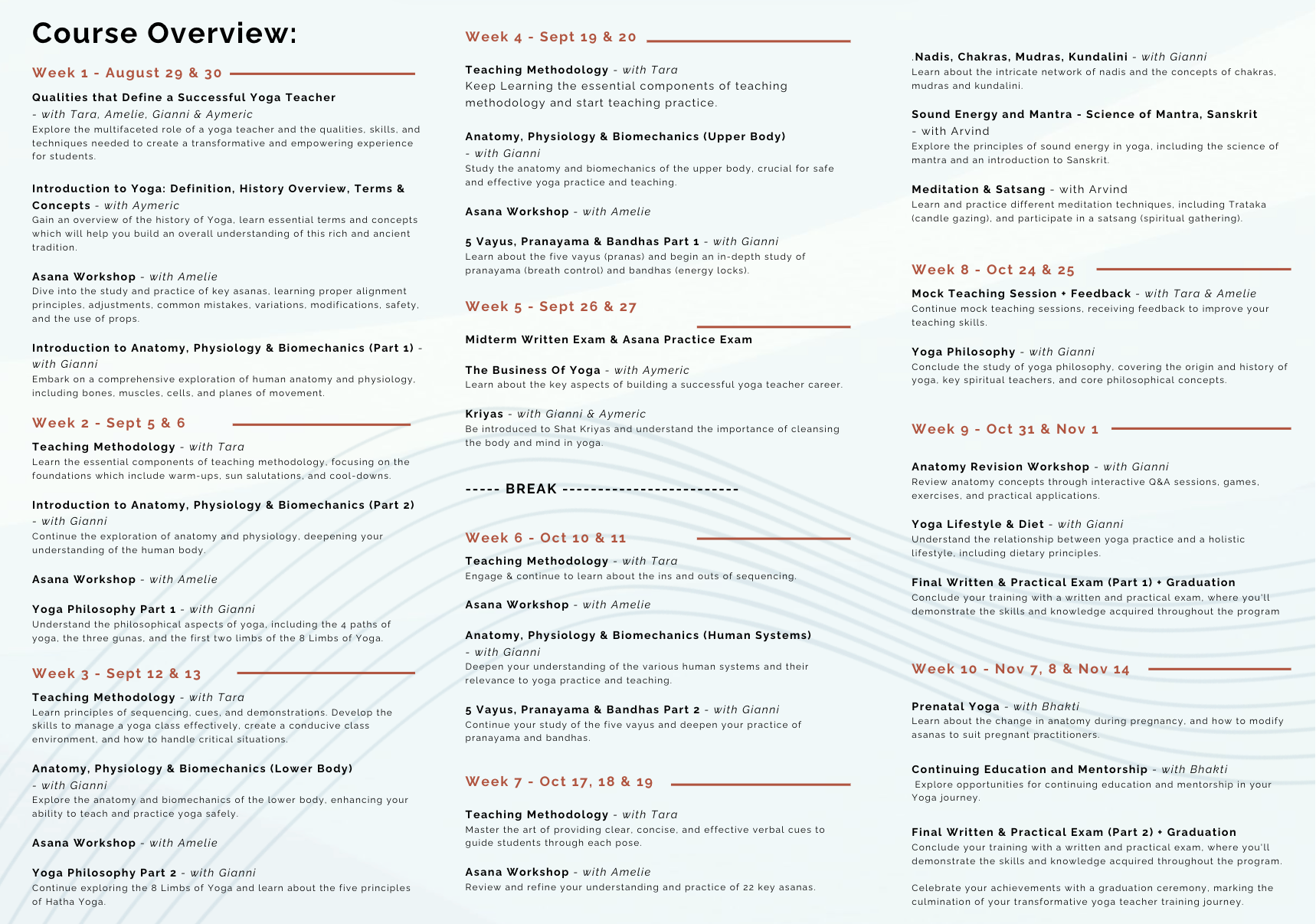 IKIGAI TTC200 Curriculum August