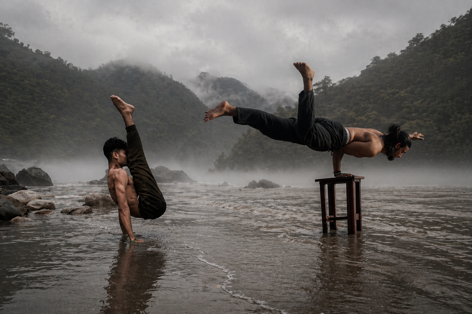 Inversions &amp; Arm Balance with Bipin &amp; Nitin Bartwal