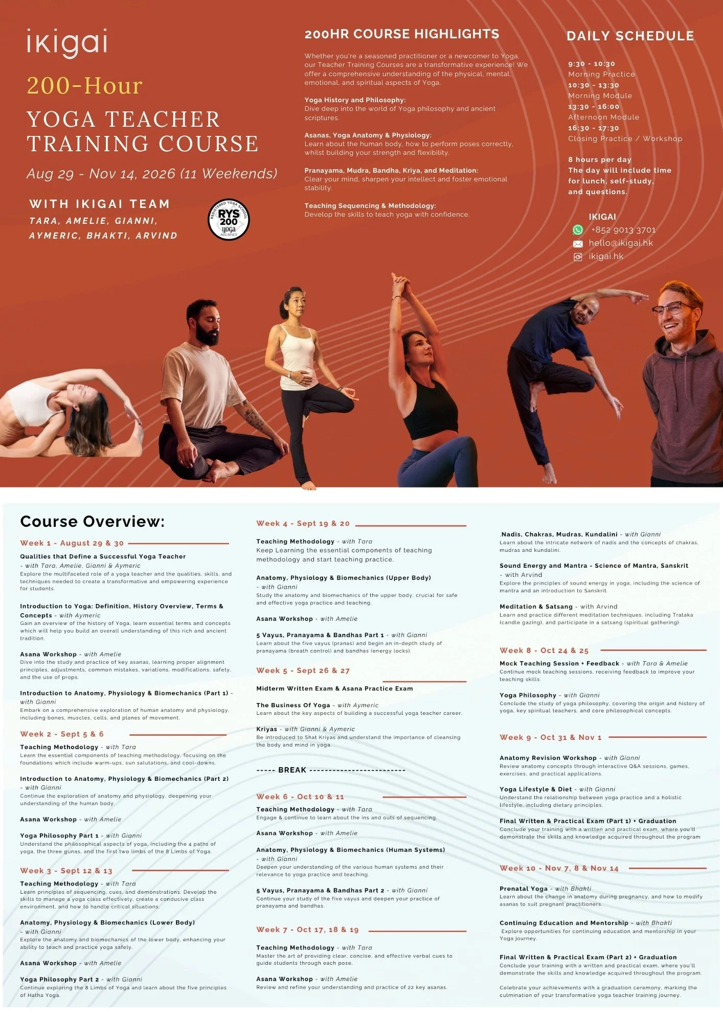 200-Hour Yoga Teacher Training Course with IKIGAI Team (August) — IKIGAI