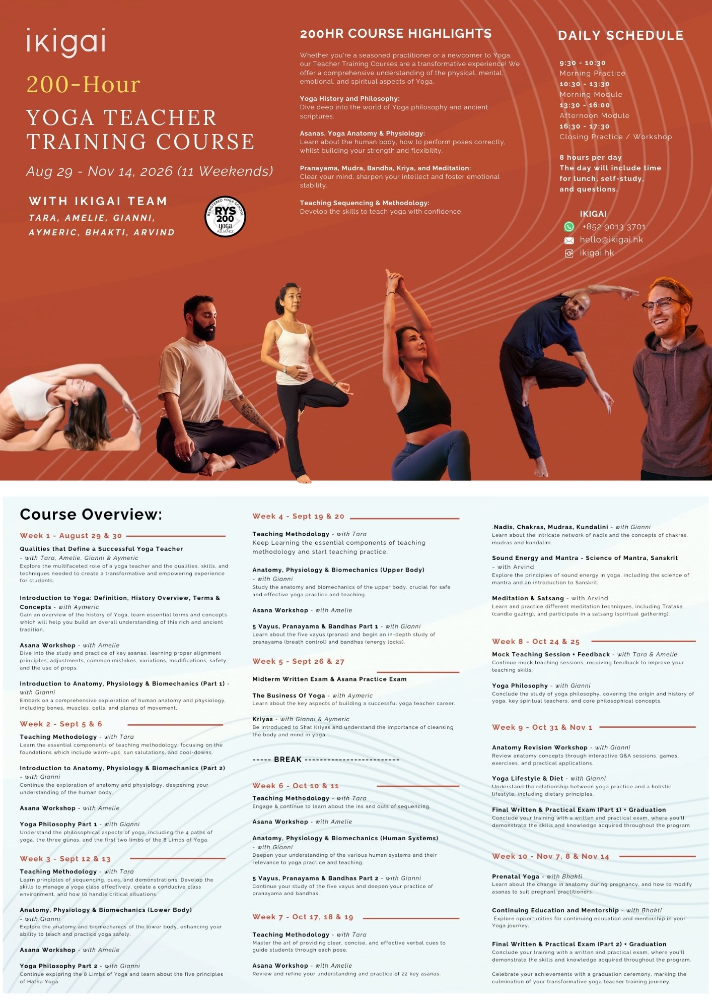 200-Hour Yoga Teacher Training Course with IKIGAI Team (August) — IKIGAI