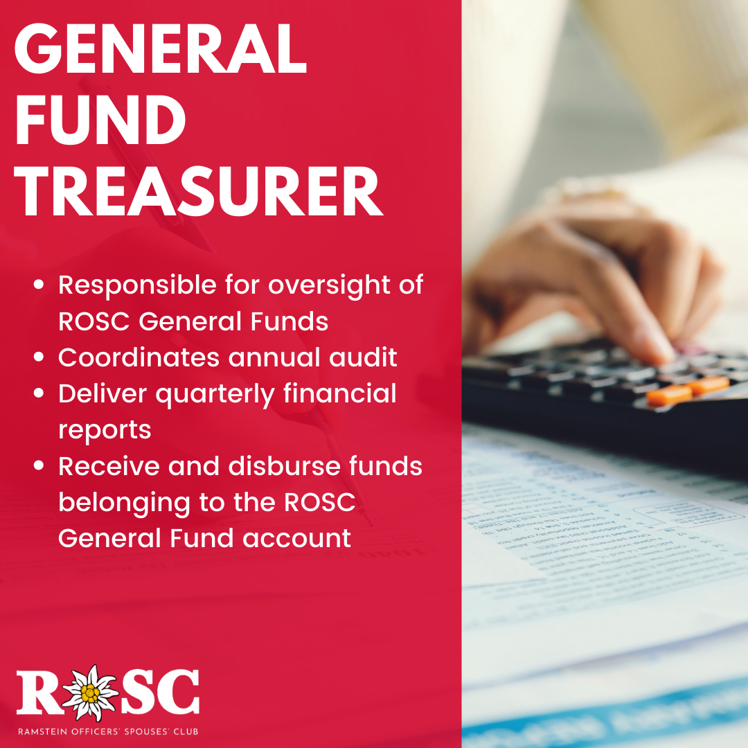description of duties for the general fund treasurer