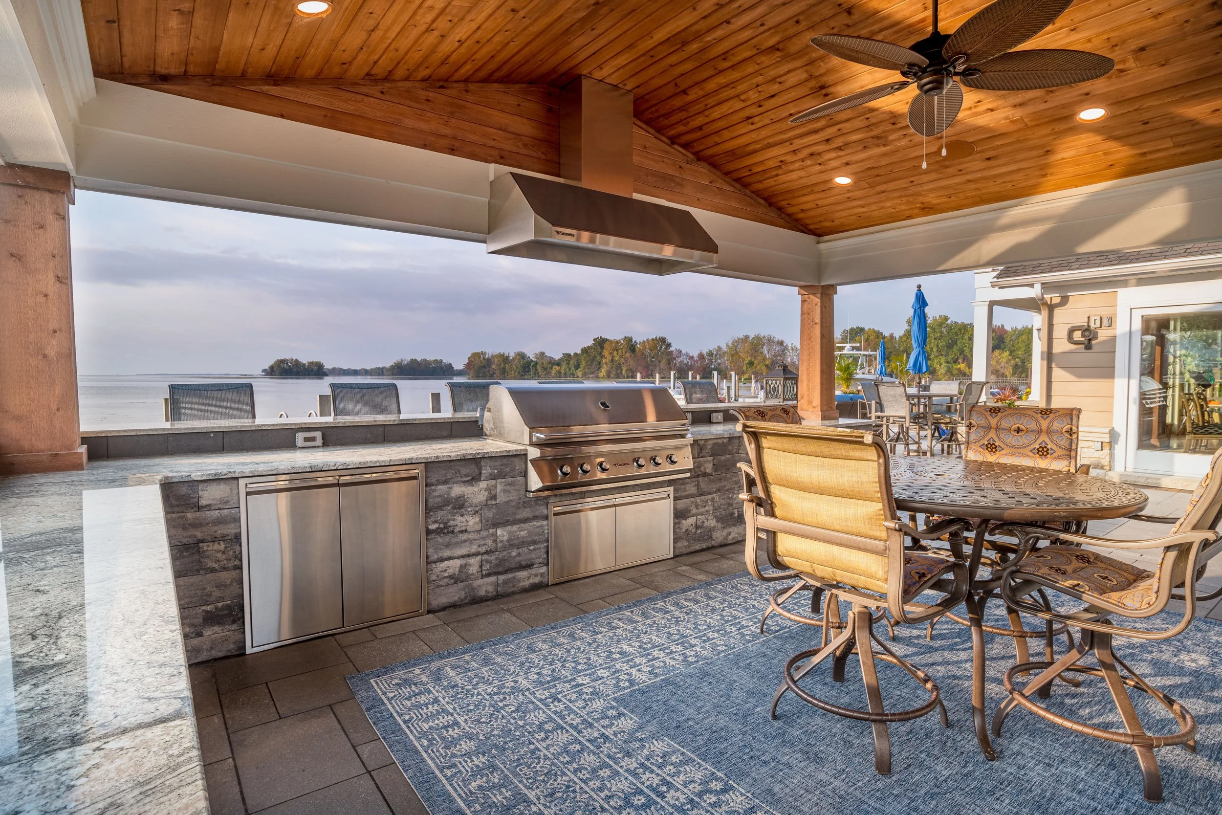 How a Landscape Services Company Makes Summer Cooking Easy With an Outdoor Kitchen in the Woodhaven, MI Area