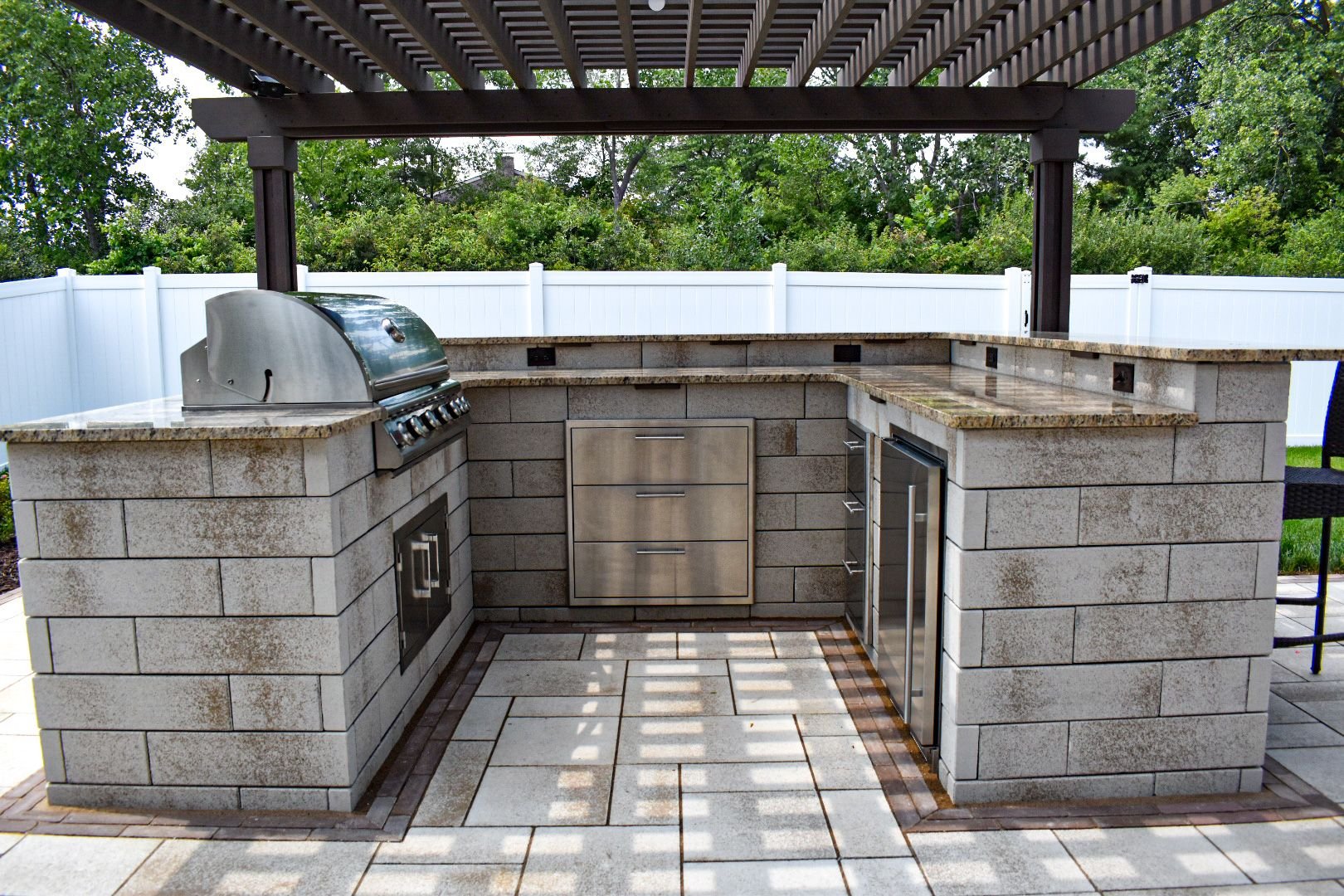 How Unilock Products Can Help Create a Customizable Outdoor Kitchen in New Boston, MI