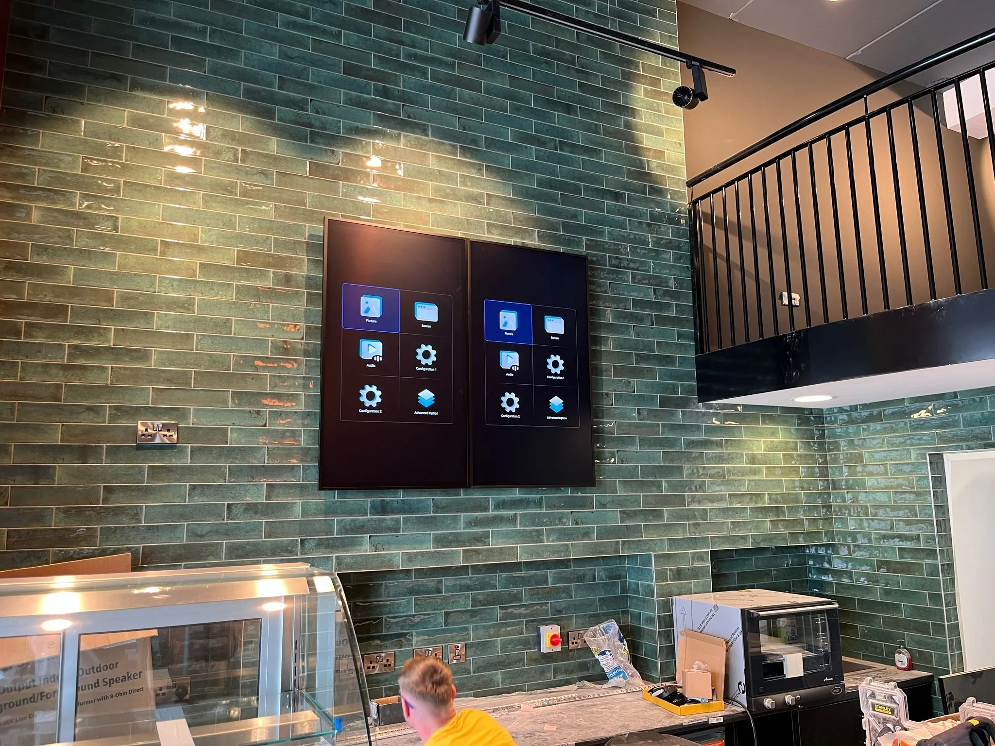 Digital Menu Boards Audio-visual Installation For The Bean &amp; Leaf Coffee shop, Carrigtohill, Co. Cork.