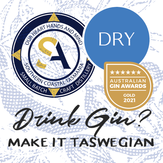 TASWEGIAN DRY GIN - Gold Medal Aust. Gin Awards 2021