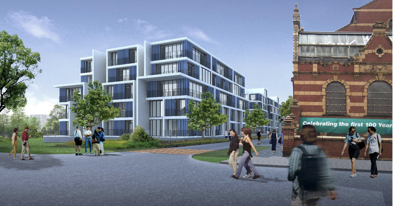 Perspective View, Proposed Residential Development, Hathersage Rd, Manchester