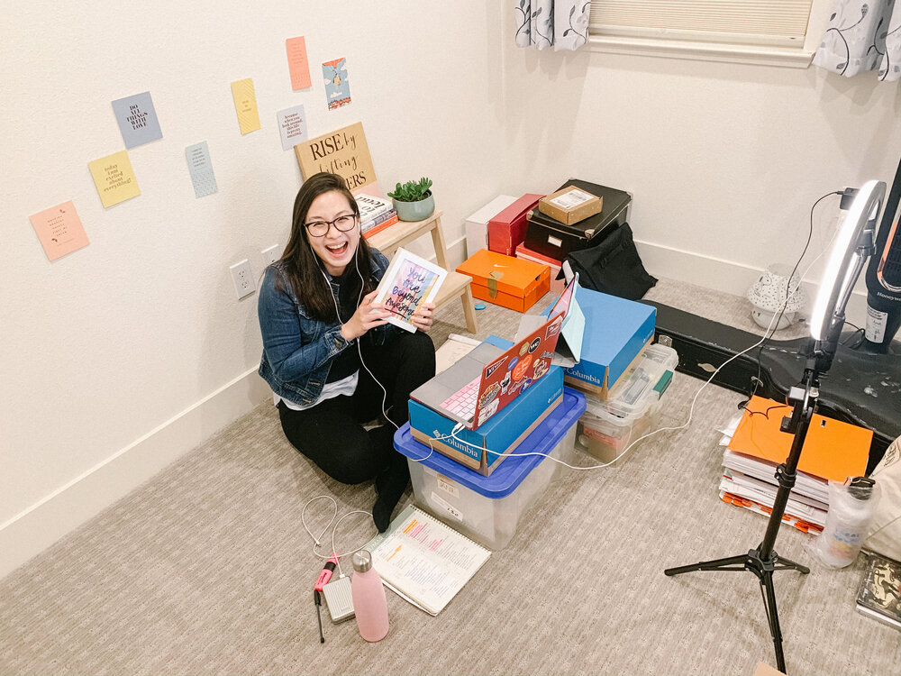 I also have started setting up a personal space in our second bedroom - even if it meant I work from the floor for periods of time during the day. It’s been super helpful (especially for me as I start to share more video and live content)!