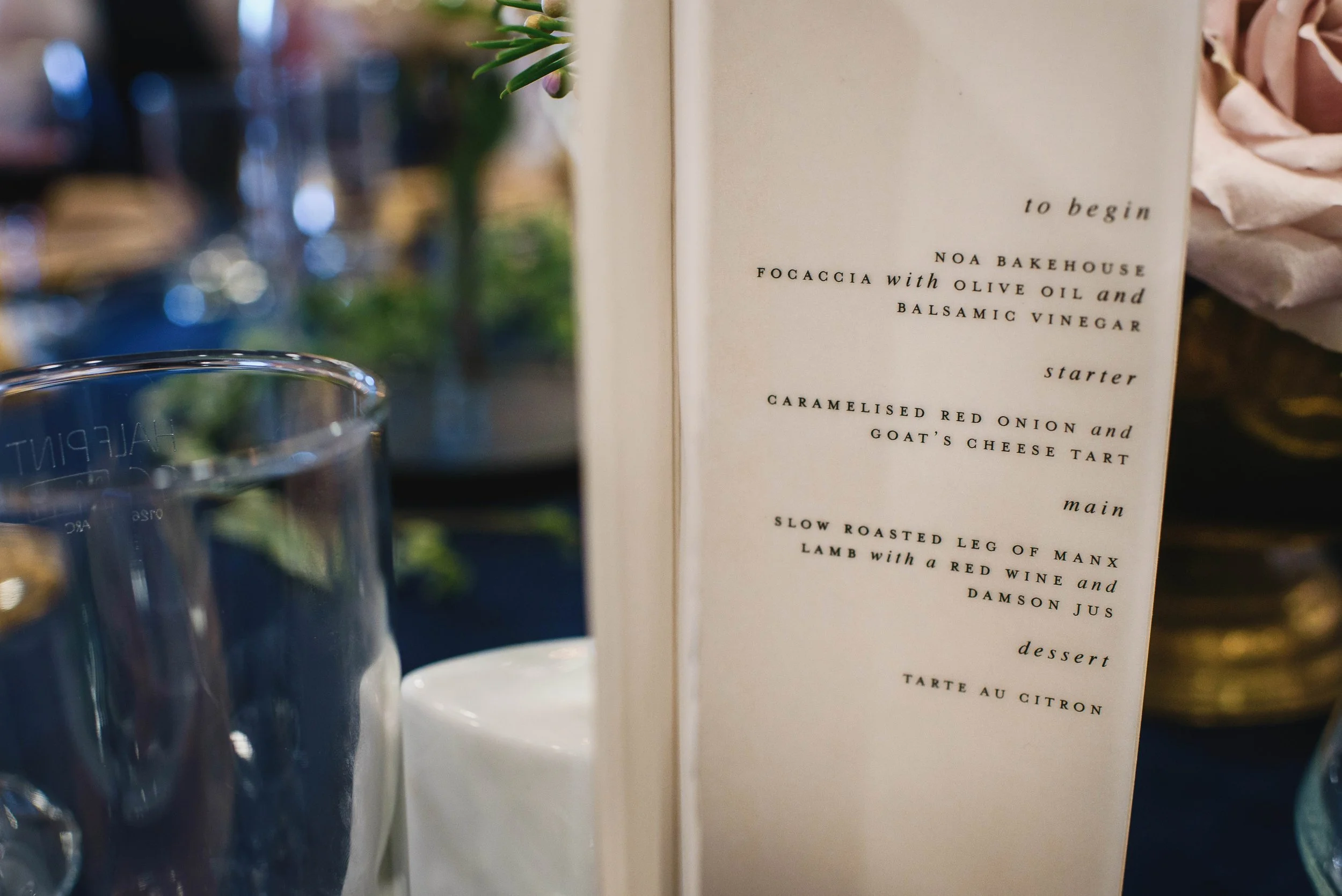 Personalised menu choices