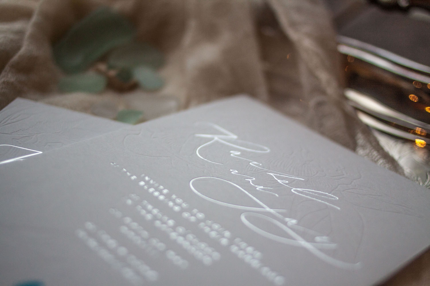 Hot foil invitations