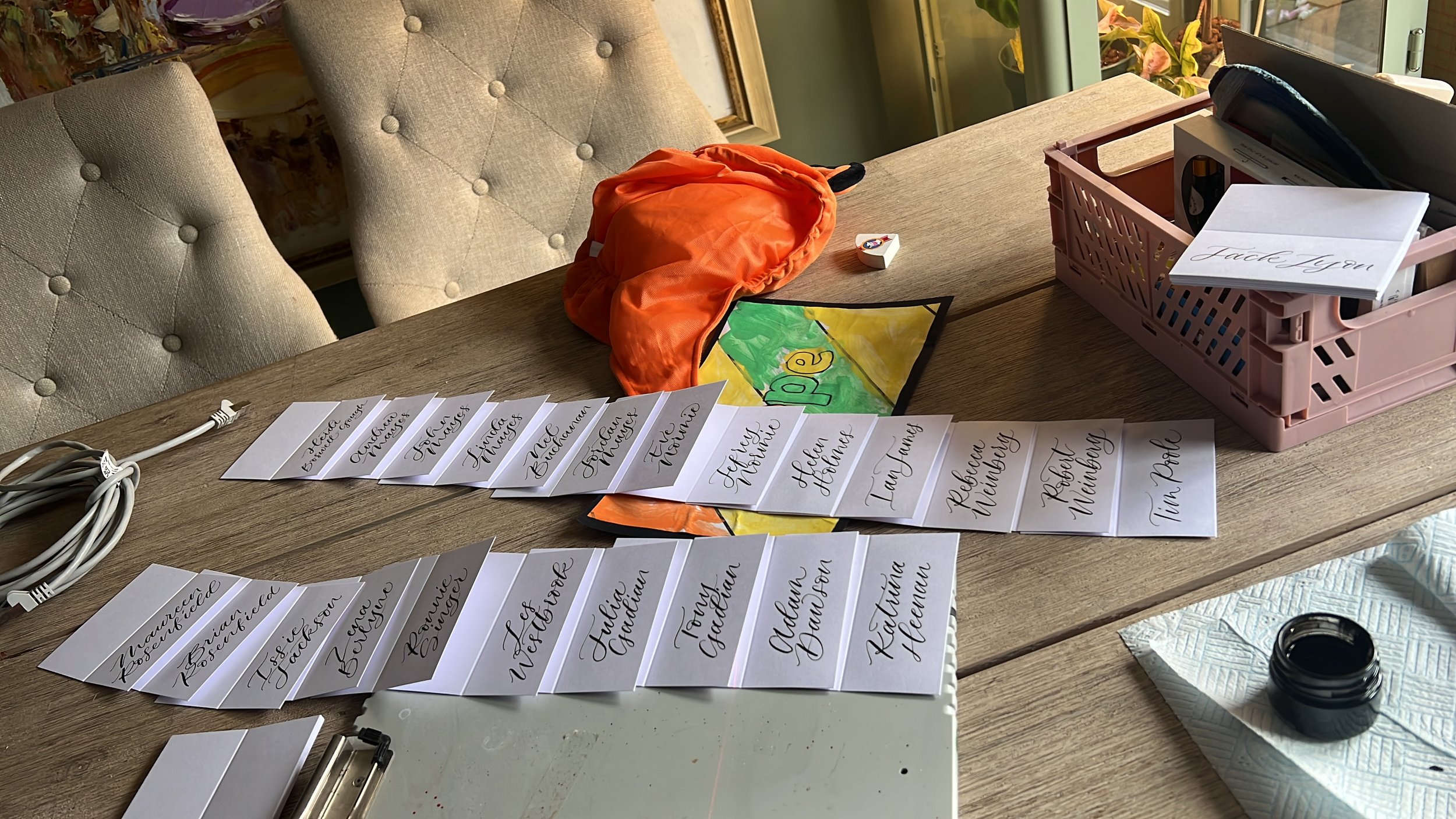 Place names for a dinner at the opening of a Manchester City Centre hotel