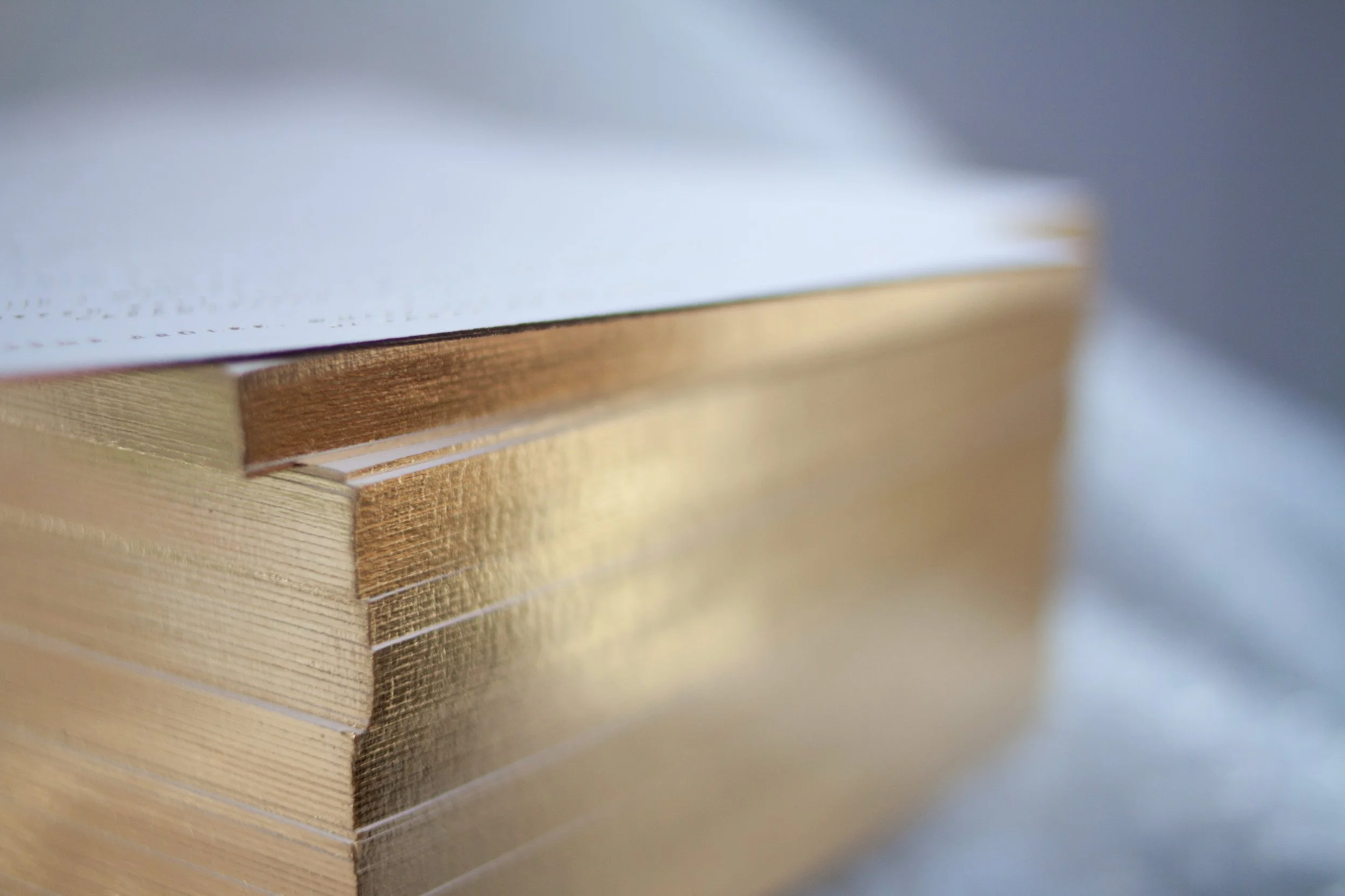 Gold gilt edged invitations