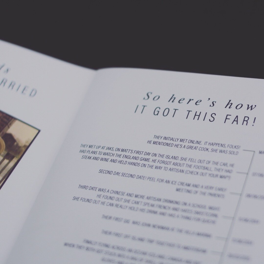 A peek inside a fun page of an information booklet