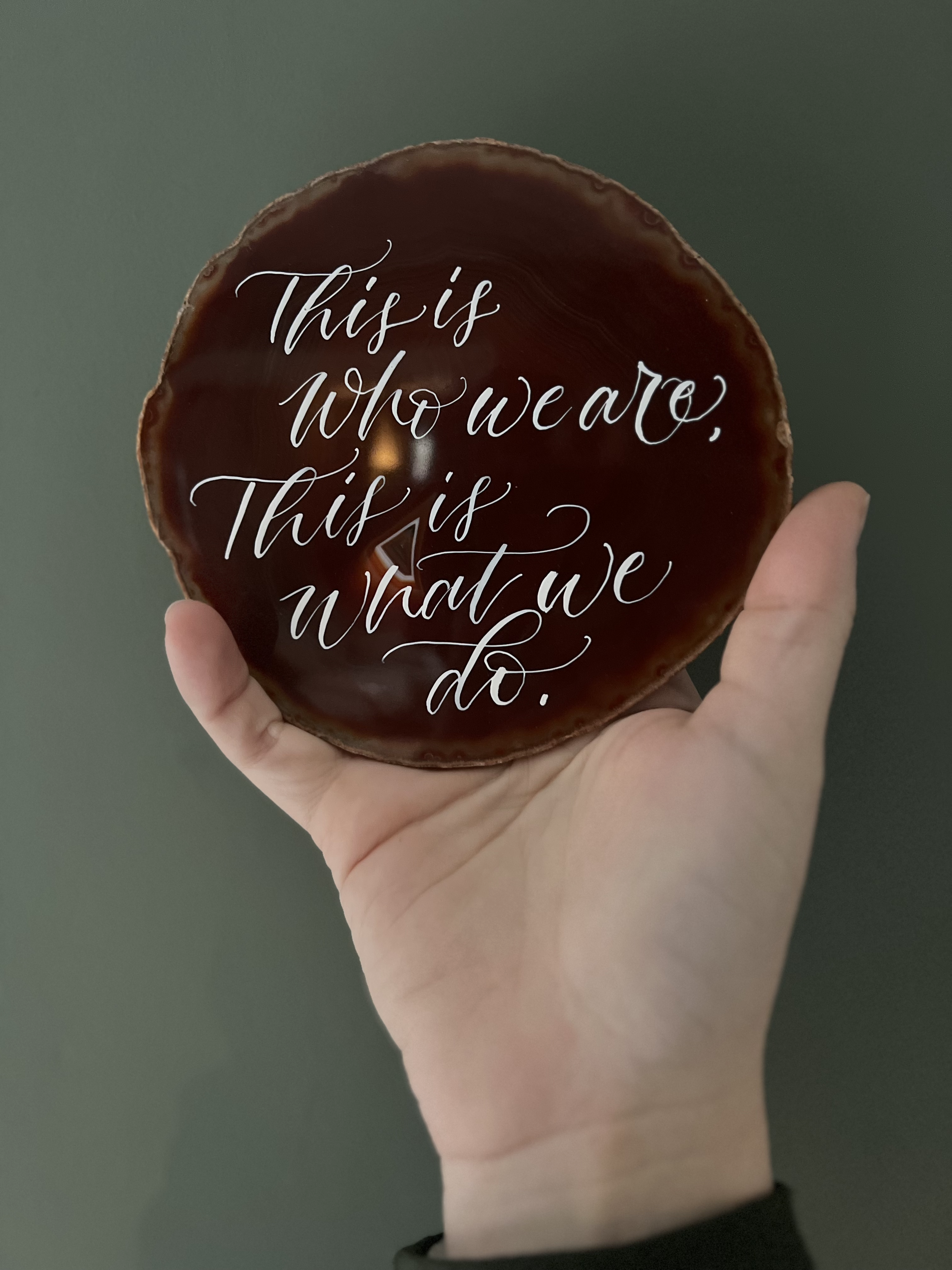 Personalised agate slices