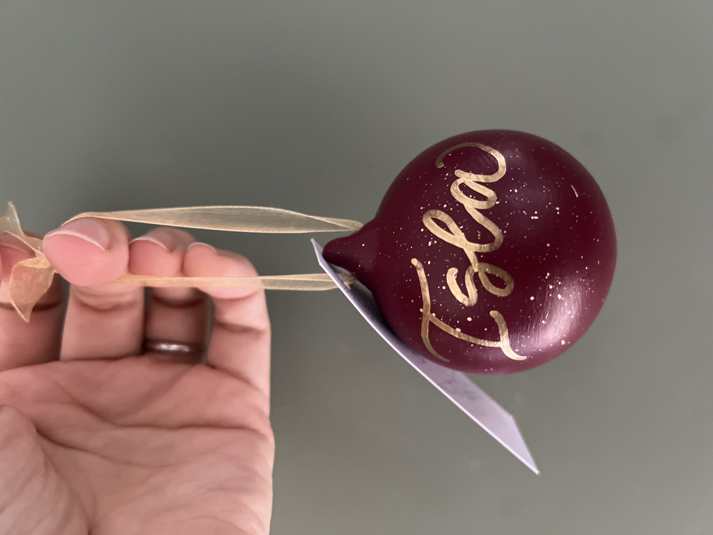 Personalised baubles as office gifts and event favours