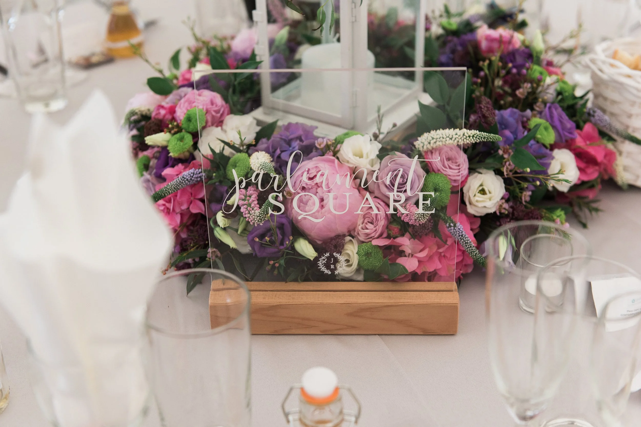 Acrylic table names