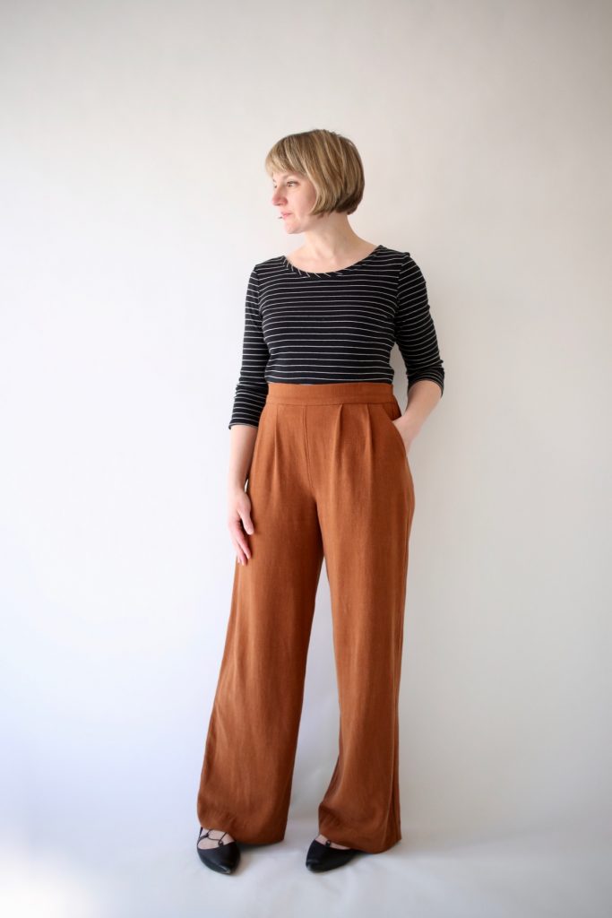 Rose pants in viscose-linen — Made by Rae