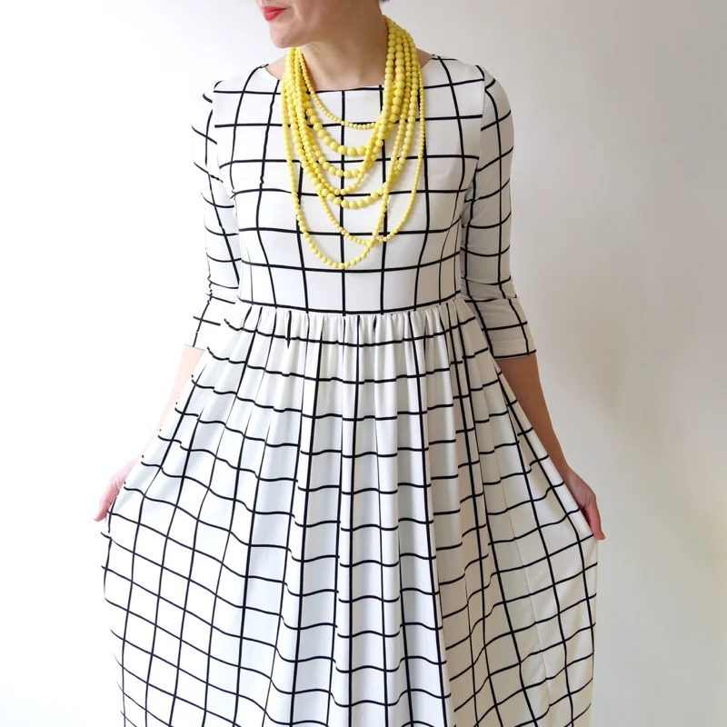 Grid Jade + Isla Dress