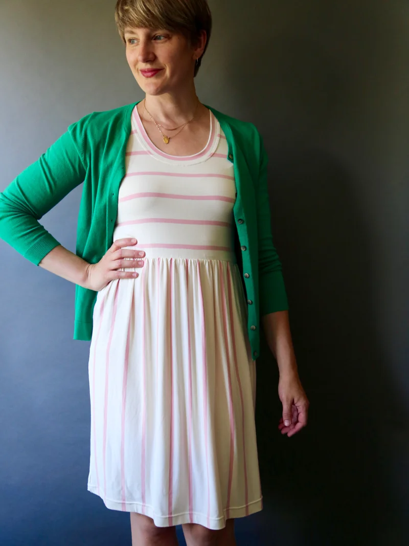 Pink and white striped Isla