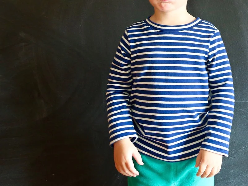 Navy striped Flashback tee
