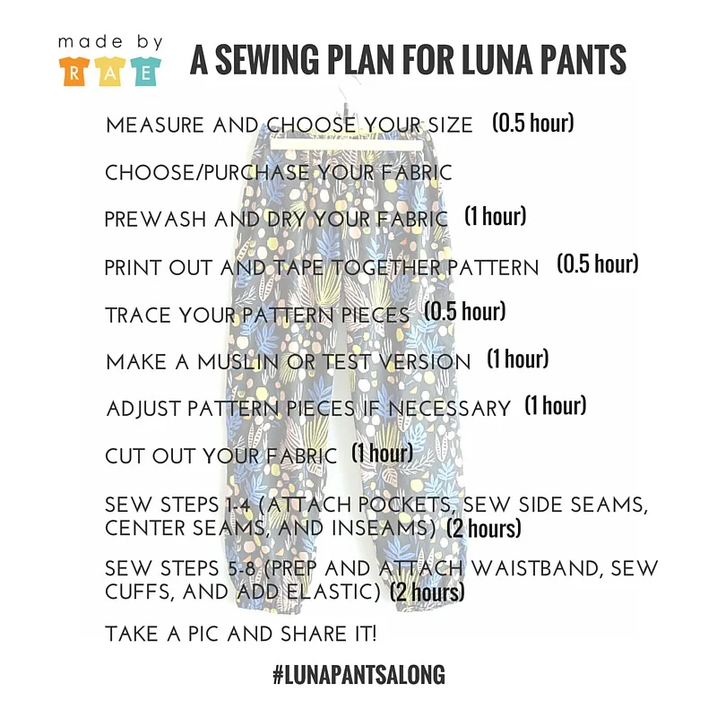 A plan for sewing Luna Pants