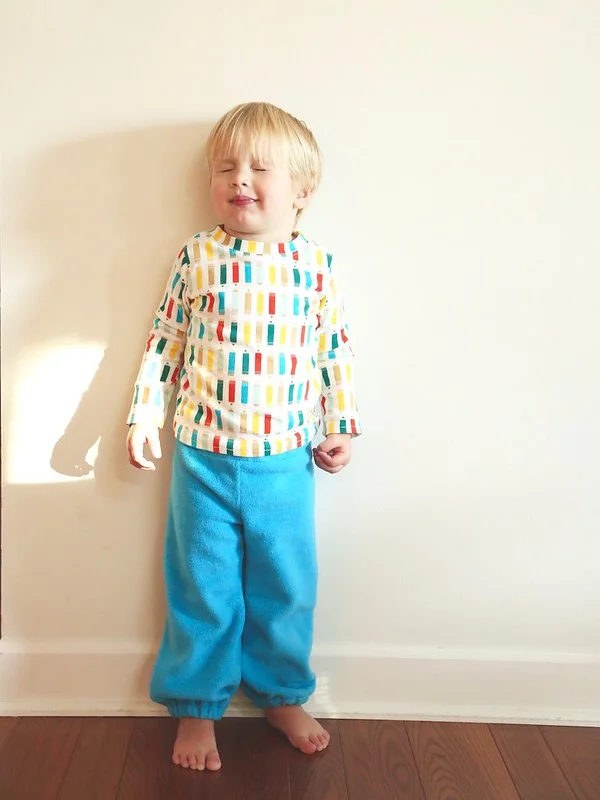 Hugo's Pencil Shirt and Fleece Parsley Pants