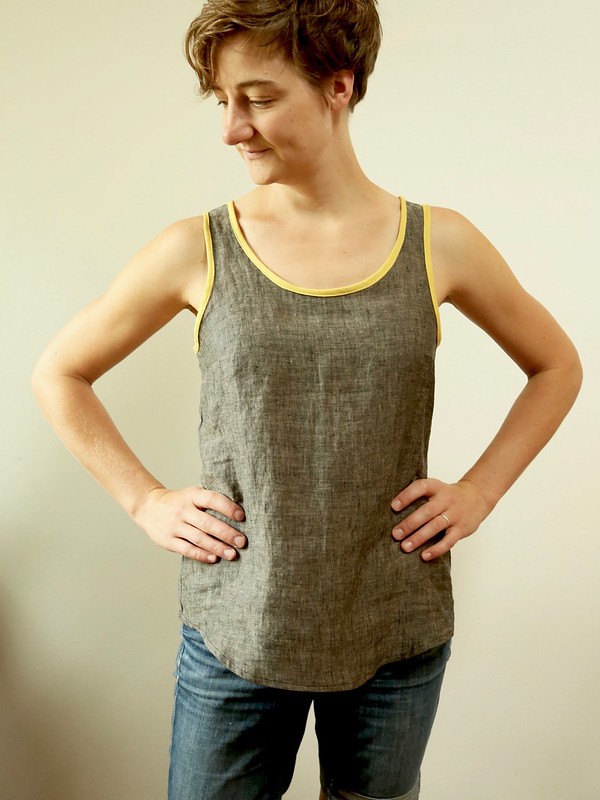 Linen Gemma with Yellow Binding — Made by Rae