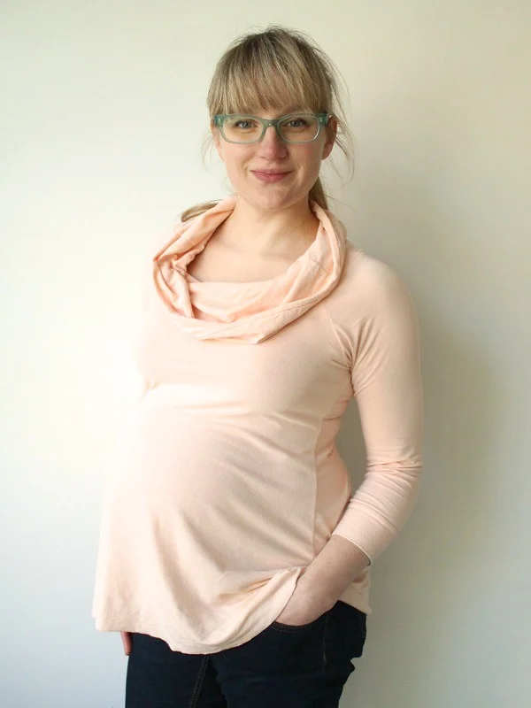 Knit Maternity Cowl Top