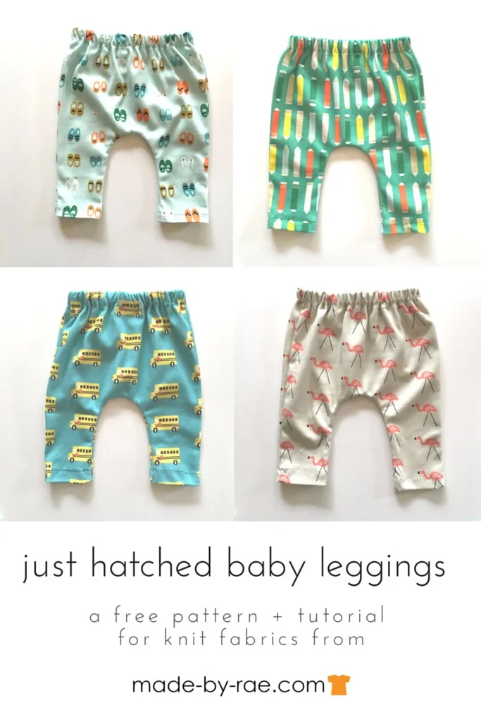 Sewing for baby: knit baby leggings