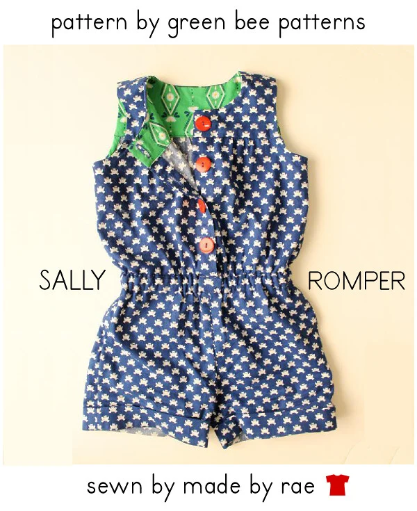 Lotus Pond + Green Bee Frog Romper