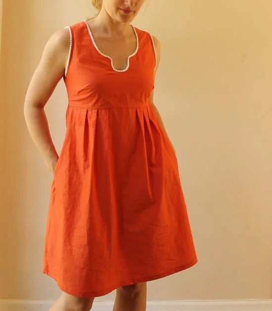 Orange Washi with white pom-poms