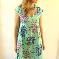 Aqua Double Gauze Washi Dress