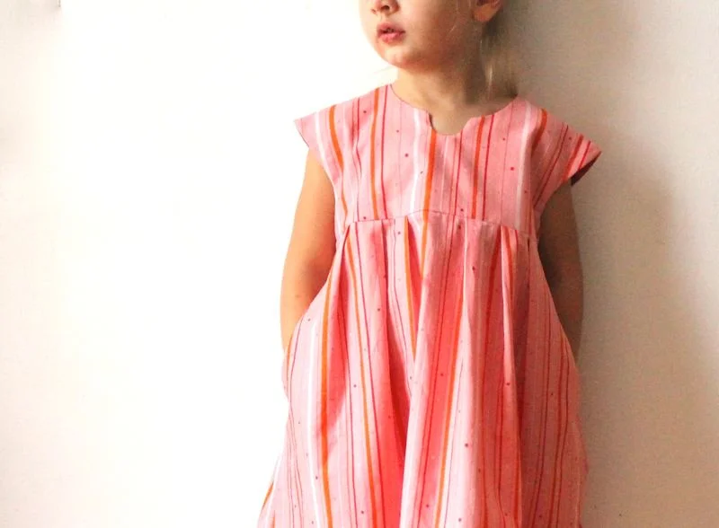 Pink Striped Geranium Dress