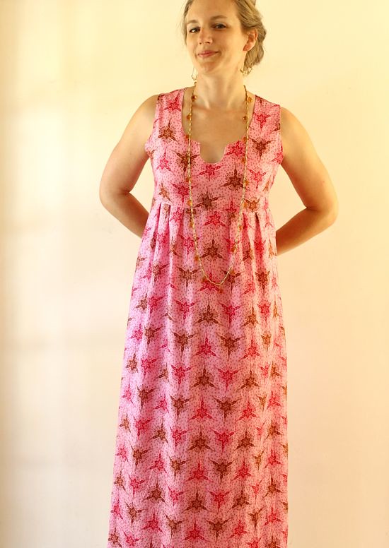 Washi Maxi Dress in pink voile — Made by Rae