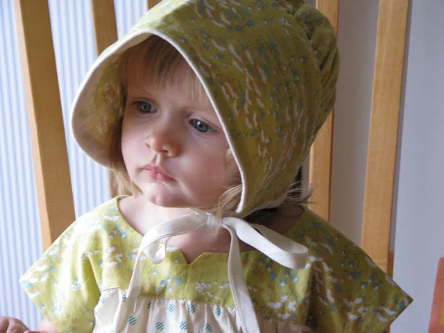 Ice Cream Dress and Peekaboo Bonnet for Clementine