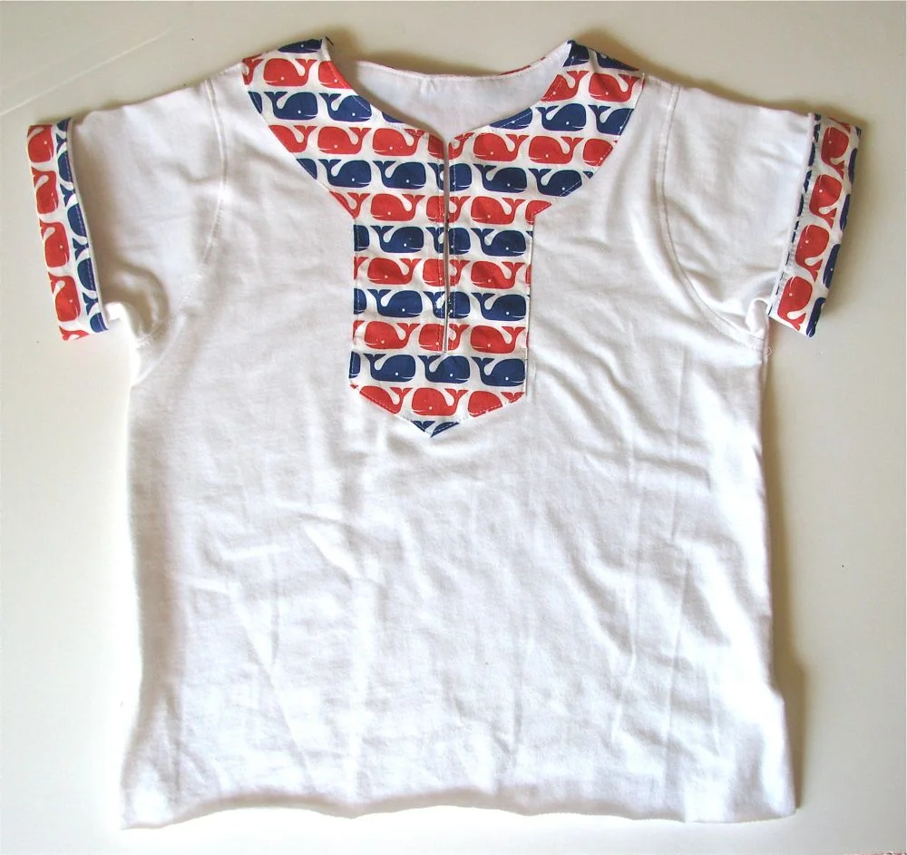 Charlie Tunic in KNIT! with WHALES!