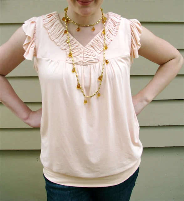 Rae's Peachy Pink Bamboo Knit Top