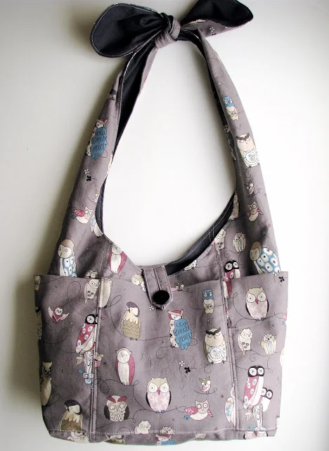 Lickety Split Mini-Bag with Grey Owls