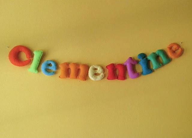 Felt Letters for Clementine's Room