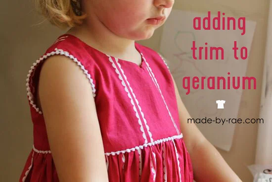 Adding Trim to the Geranium Dress