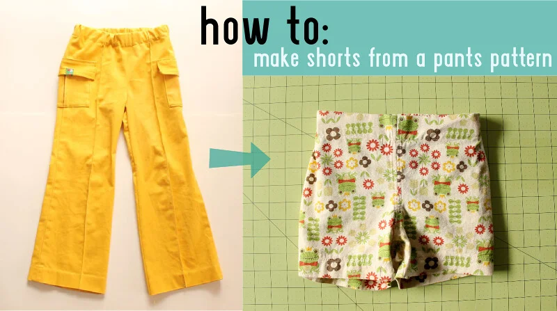 How to make shorts from a pants pattern