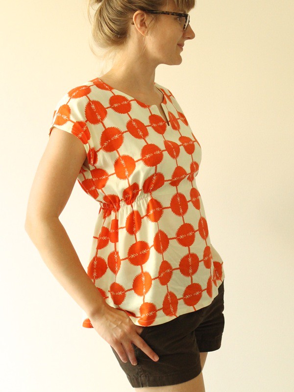 Tomato Rayon Top, for me — Made by Rae