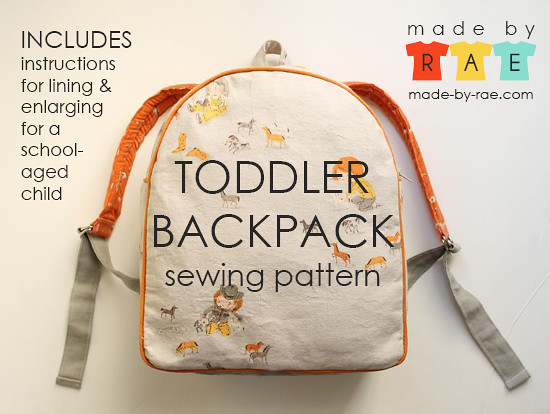 Toddler Backpack Sewing Pattern PDF — Made by Rae