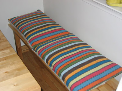 Sewed: Striped Breakfast Nook Cushion